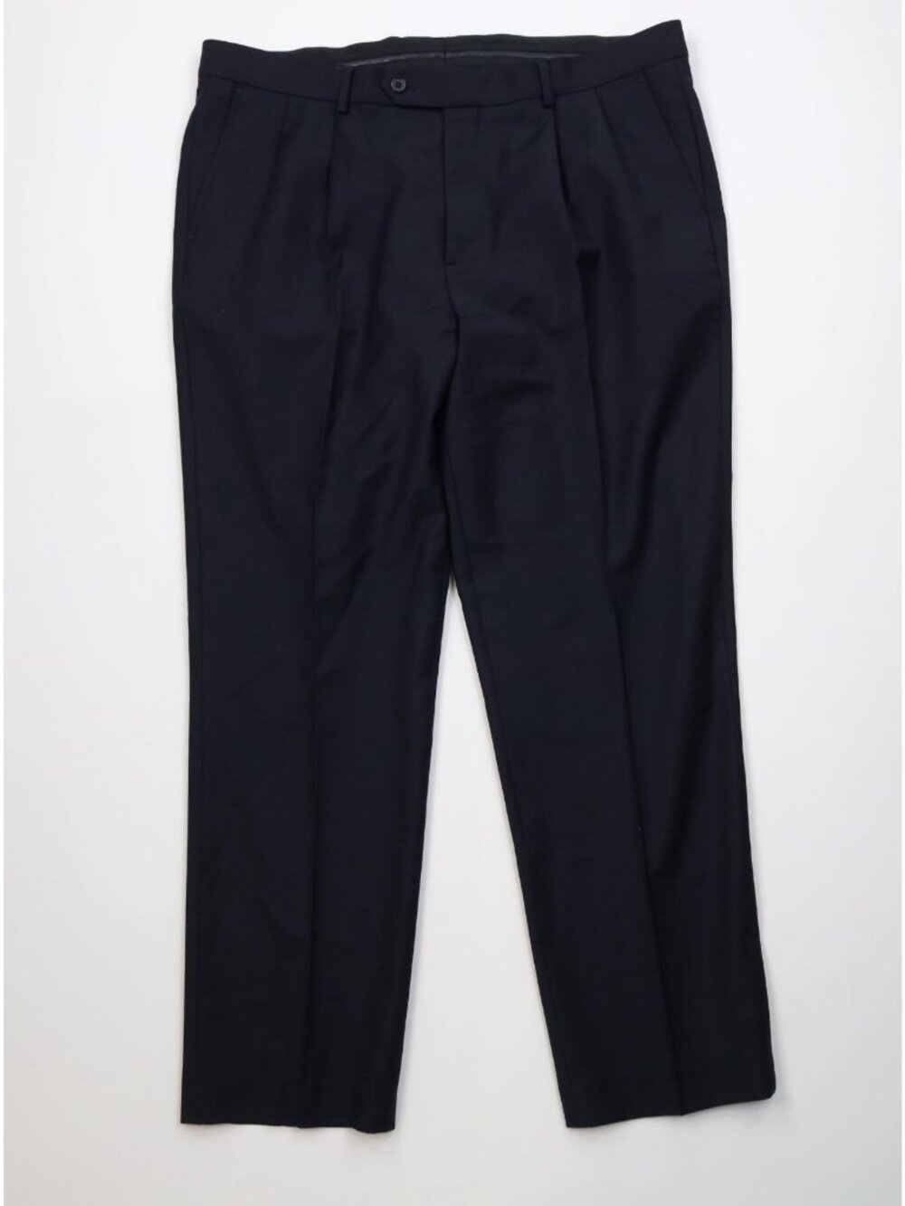 Brooks Brothers NetJets Mens 40x30 Stretch Wool Knit Pleated Chino Pants Navy